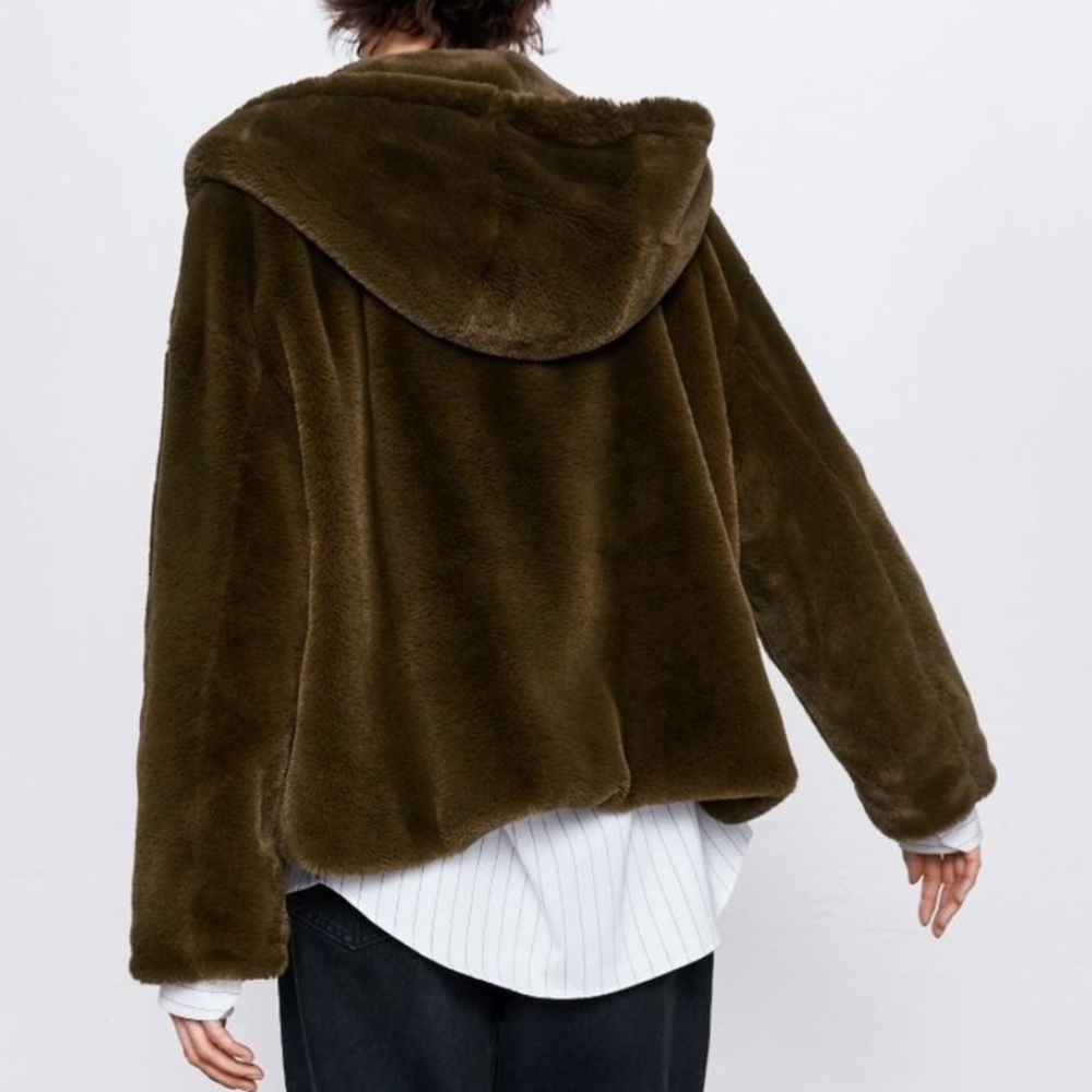 Zara Woman faux fur jacket - Picture 8 of 10